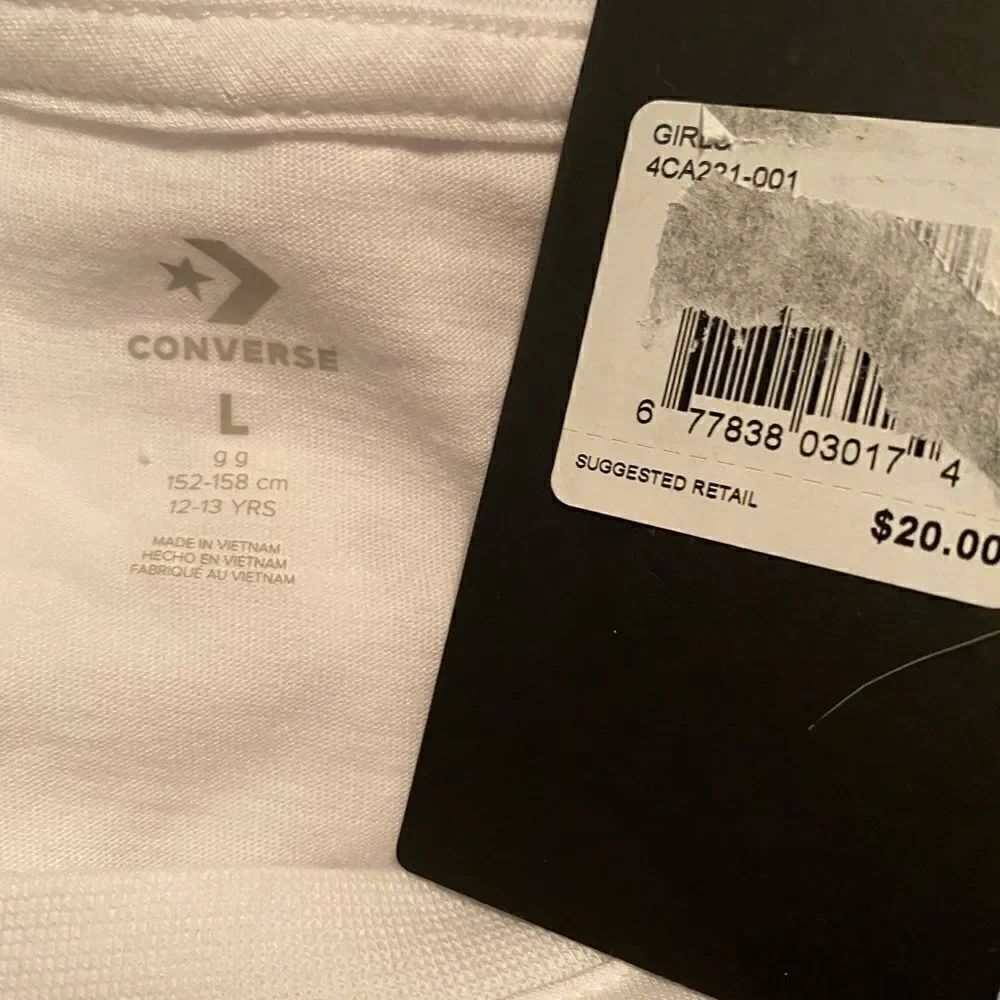 CONVERSE GIRLS Iridescent Varsity Boxy Tee - Picture 5 of 6